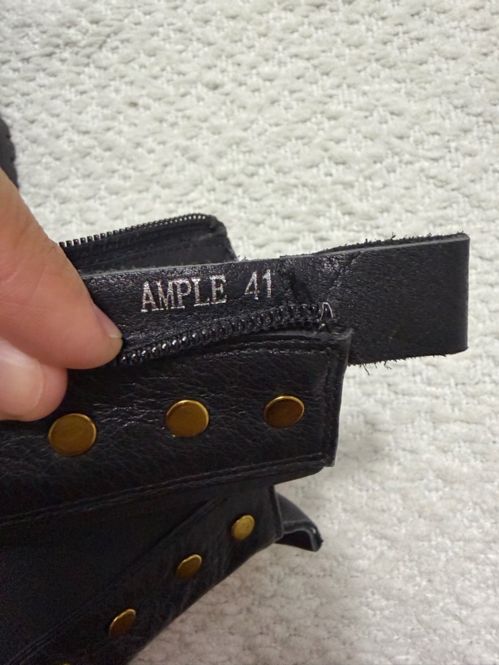 Silent D Ample Leather Chelsea Boot Black Gold Toned Studs Women’s Size 41 - Picture 4 of 12